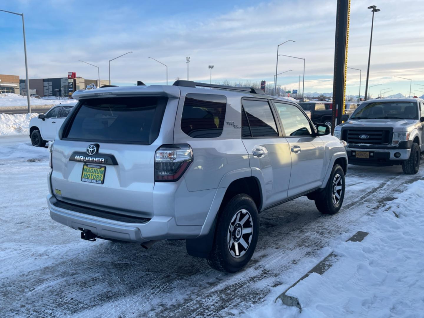 2023 Silver Toyota 4Runner TRD Off-road 4WD (JTEPU5JR0P6) with an 4.0L V6 DOHC 24V engine, 5A transmission, located at 1960 Industrial Drive, Wasilla, 99654, (907) 274-2277, 61.573475, -149.400146 - Photo#4